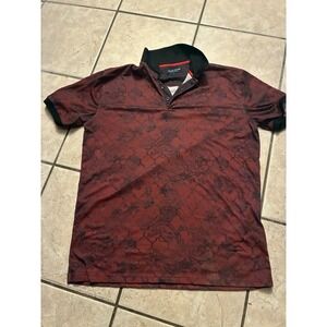 Silver Stone Button Down Shirt Patterned Dress Shirt Size L Men